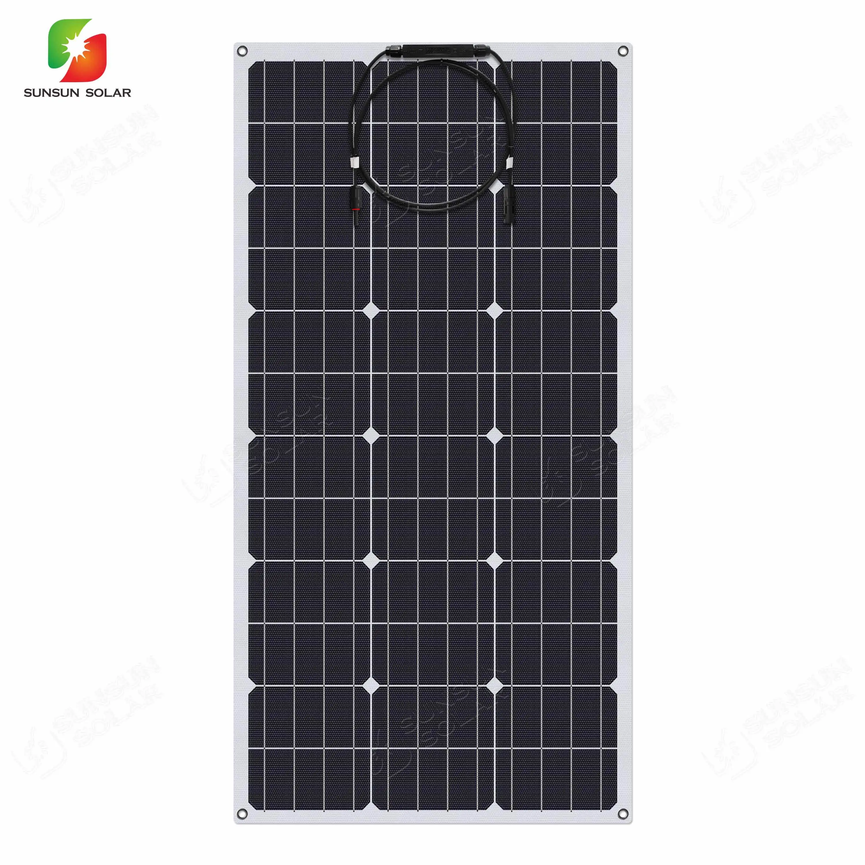 SUNSUN High Efficiency 80W 18V ETFE Monocrystalline Cell Home Use Solar Panels Semi Flexible PV Solar Panel