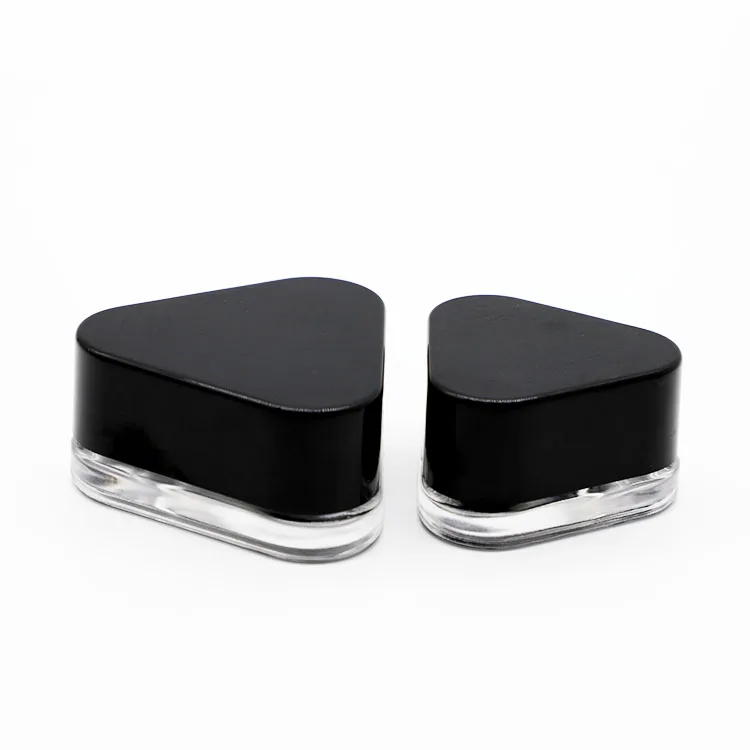 3g 5g 7g 9g white clear black glass matt gloss packaging cosmetic Hex  child proof glass jar for the eye cream with CR Cap