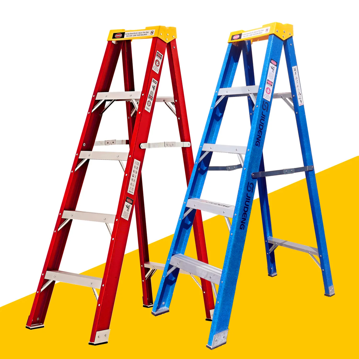 Non Conductive Double-Sided A Shape GRP Fiberglass Electrician Step Ladder