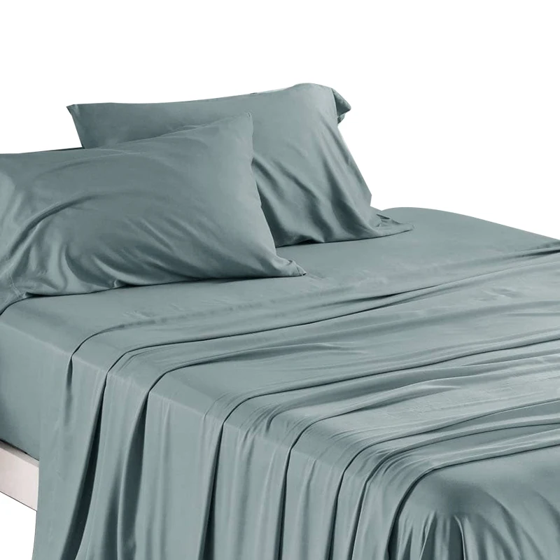 bamboo fiber 4piece bed sheet set with 14inch deep pockets bedsheets sets cotton queen size 7 pcs