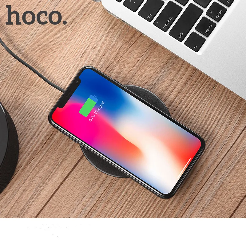 
HOCO Best Seller CW14 Cell Phone Charger Wireless Portable Fast Wireless Smart Mobile Charging Pad for iPhone 