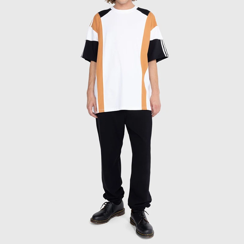 luxury puff print t-shirts heavy cotton man t-shirt double layer sleeve printed shirts fitted oversized graphic pocket t shirt