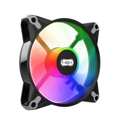 Wholesale OEM Icy frost-F-IF12 120mm BLACK Molex 4PIN RGB Case fan heatstick PC computer Cooling fan Fixed color Crystal LED