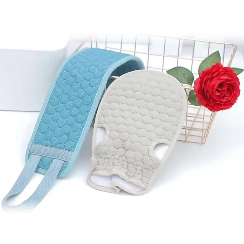 Customized Logo Bath Brushes Loofah Brush Long Bath Belt Back Boby Scrubber