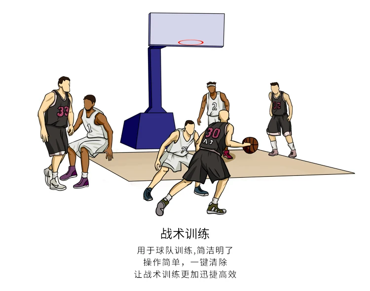 Dropshipping  15-inch basketball tactical board LCD writing pad wicue teaching resources tablets  equipment sticky notes