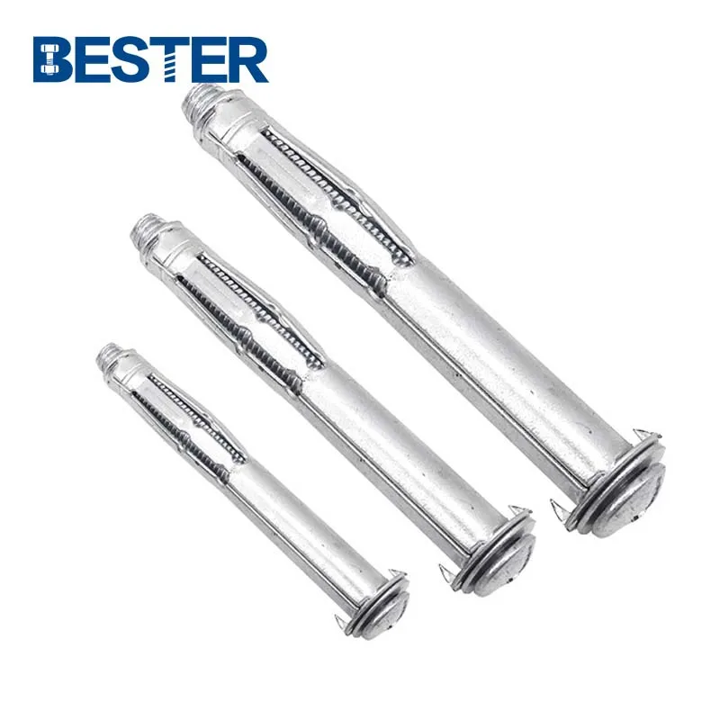 Stainless carbon steel cross recessed cavity m-type plasterboard hollow wall anchors for sale