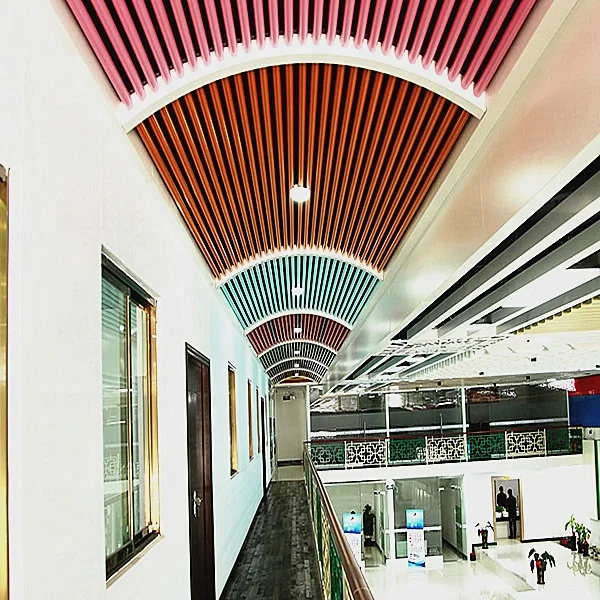 ACEBOND 50mm diameter suspended aluminum round pipe tube ceiling for metro station