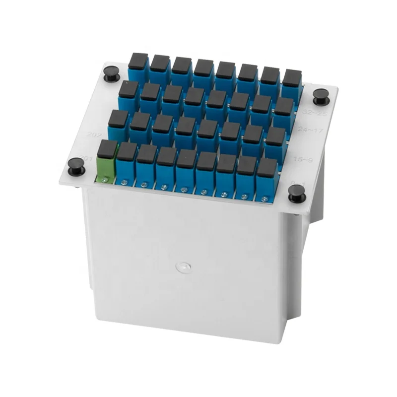 Fiber Optical Divider 1x32 SC/UPC Box Cassette Card Inserting PLC Splitter 16 Ports optical splitter