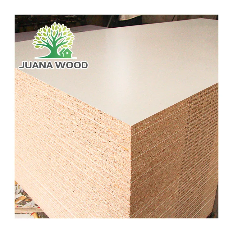 JUANA Wholesale Furniture Grade White Melamine Particle Board High Density Chipboard 18mm Raw Laminated
