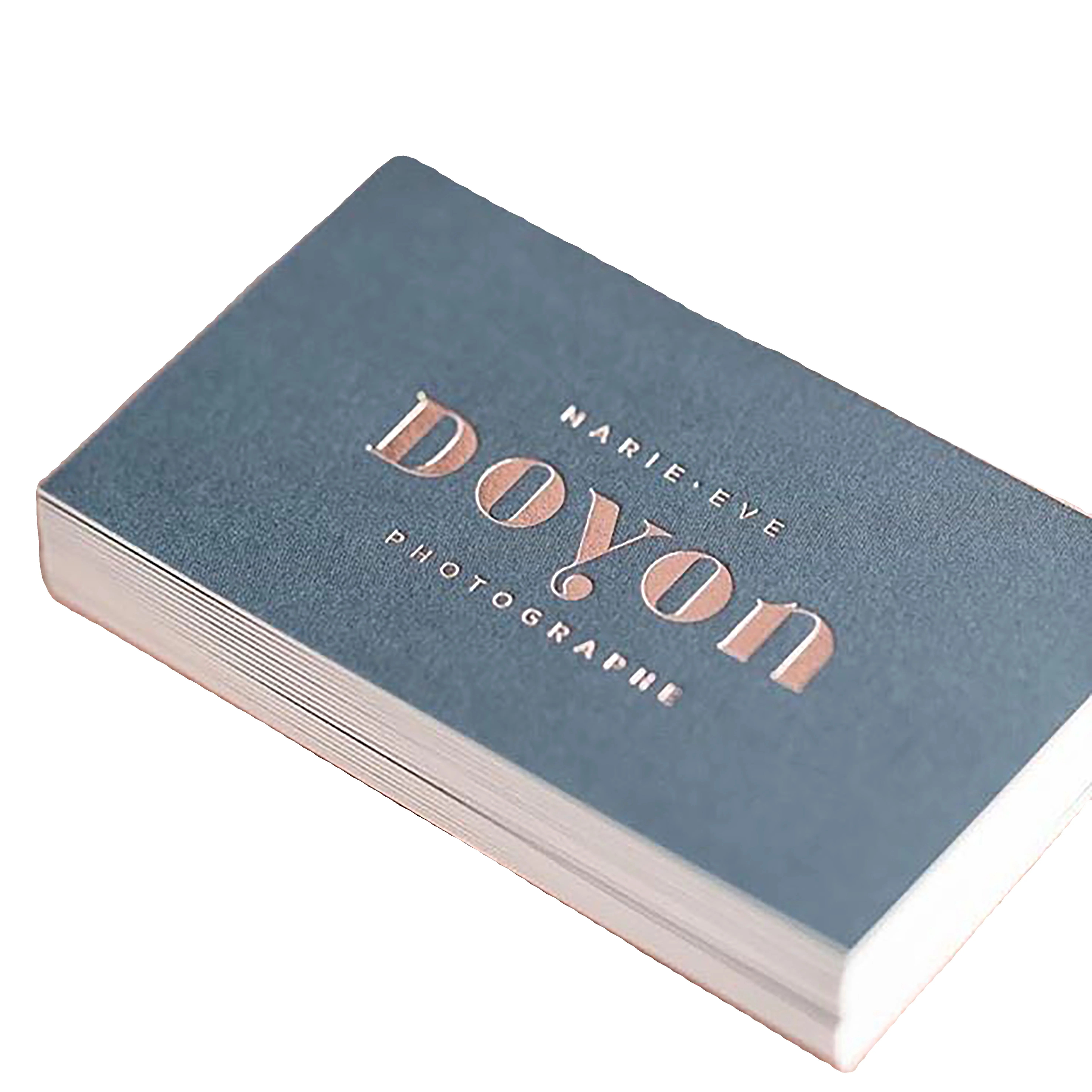 Customize high-grade double-sided printing special paper cotton card with gold embossed UV business card