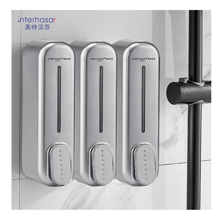 Ванная комната настенный тройной 3x350 мл Кондиционер для волос шампунь для мытья рук Пластиковый черный 3 гель для душа ручной дозатор мыла черного цвета