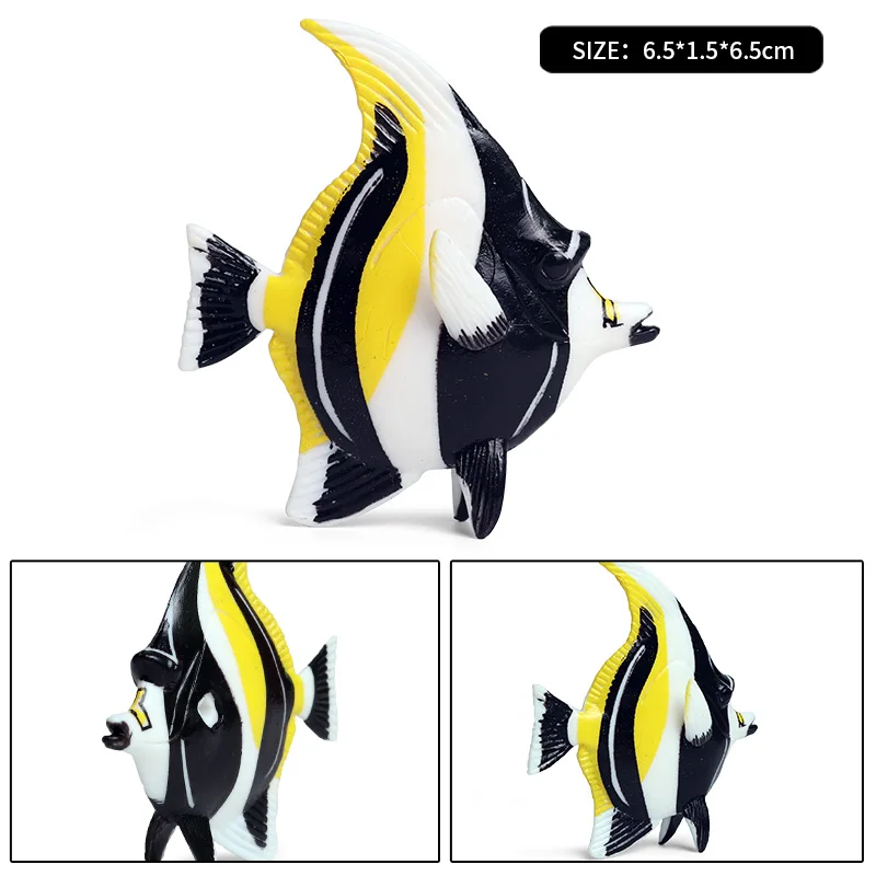 Oenux Wholesale Sealife Animal Toy Kids Educational Soild PVC Ocean Fish Crab Latimeria Action Figures Model