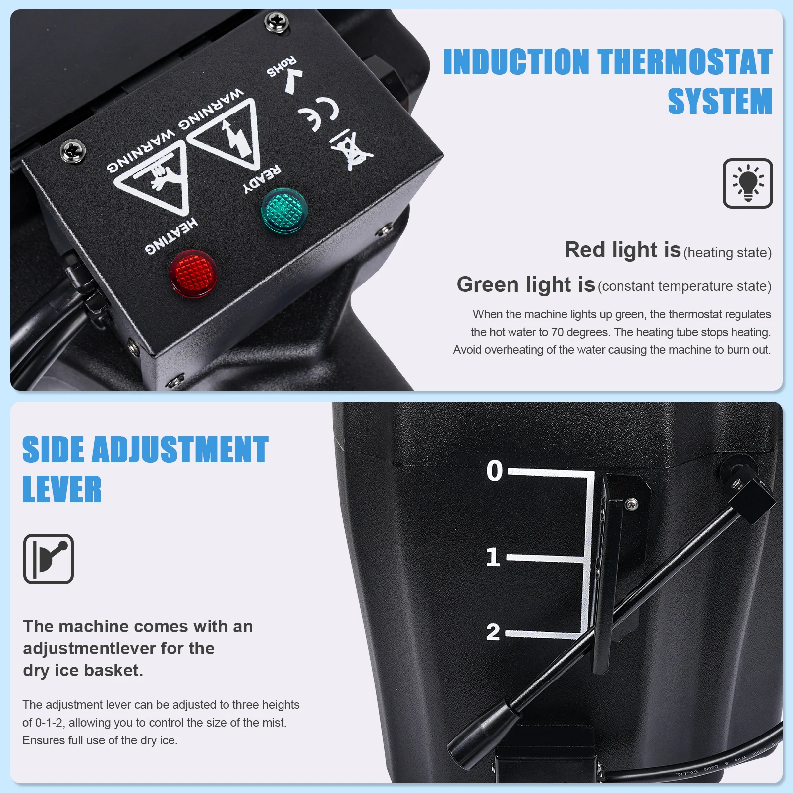 3500W Stage Dry Ice Machine Manual Control Suitable For Indoor And Outdoor Stage Wedding Celebration Bar Ktv Performance