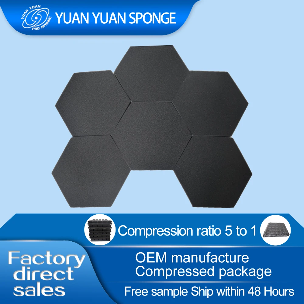 Customized Acoustic Self Adhesive Foam Isolation Hexagonal Shape 1Cm