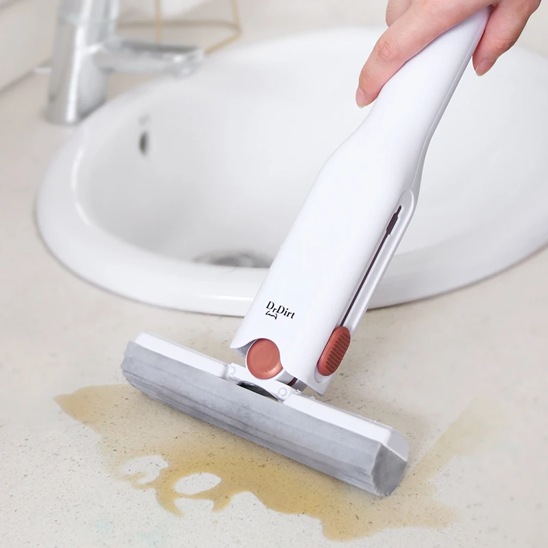 Multifunctional household cleaning tools handheld portable mini sponge cleaning mop with replacement for kitchen