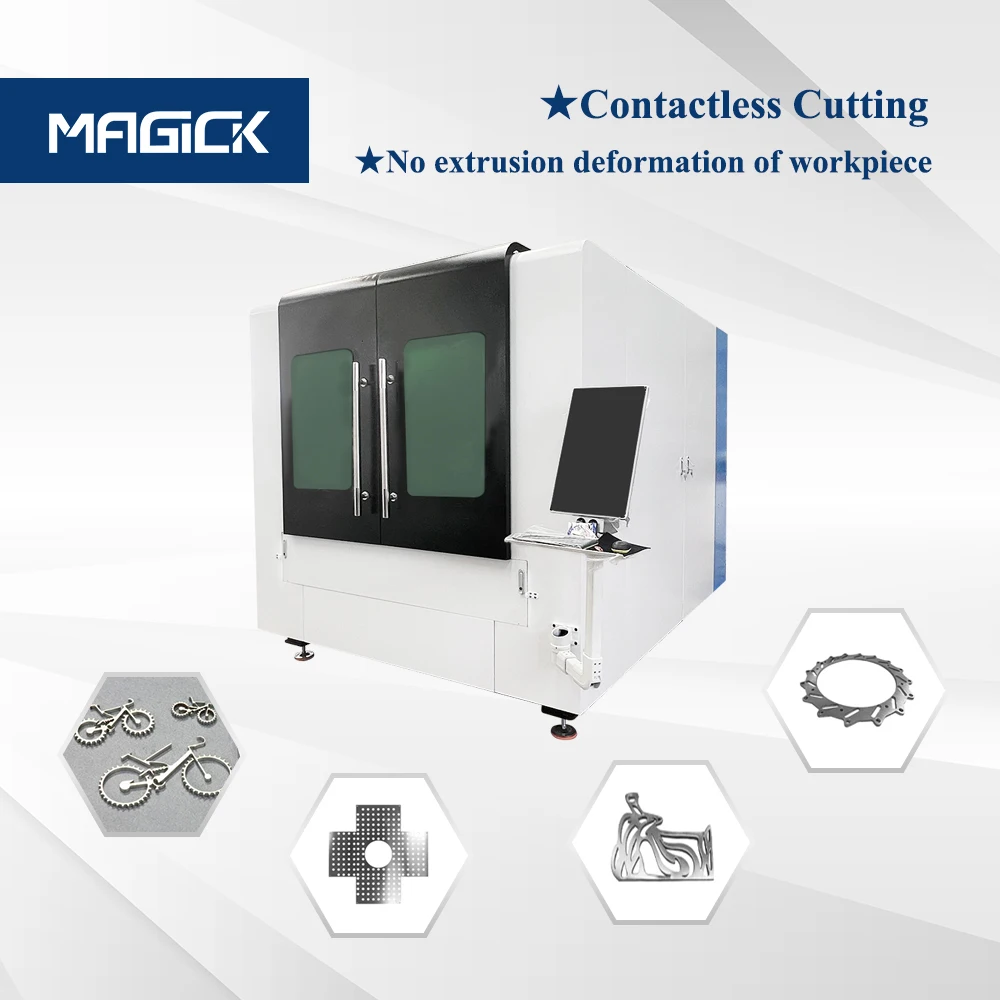 MKLASER 1515 High precision carbon Stainless steel Metal 1000W  Mini fiber laser cutting machine price