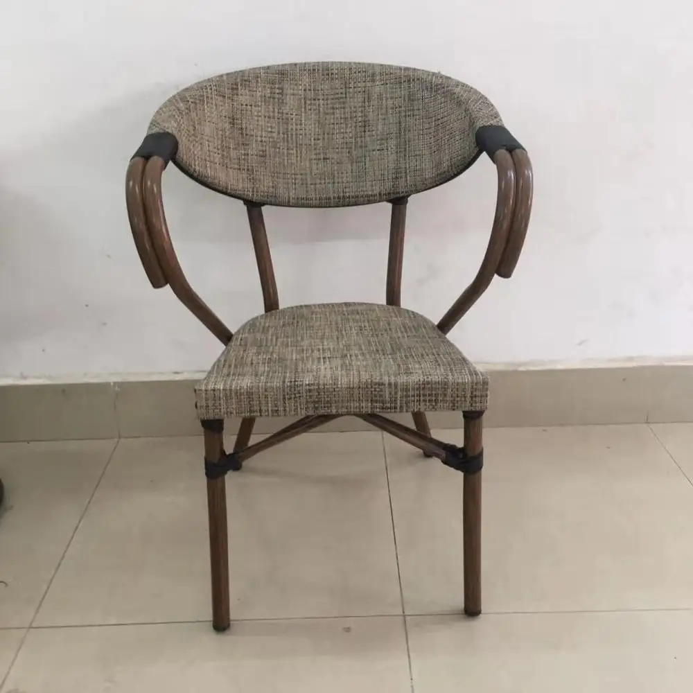 new-design bamboo pattern outdoor aluminum  bamboo rattan chair