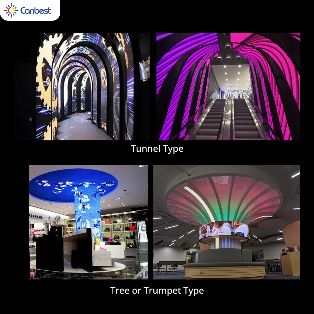 4K Indoor Flexible Cylindrical Led Single Sign Display Column Custom Expo Curved Advertising Screen For Pillar Circular Ledwall