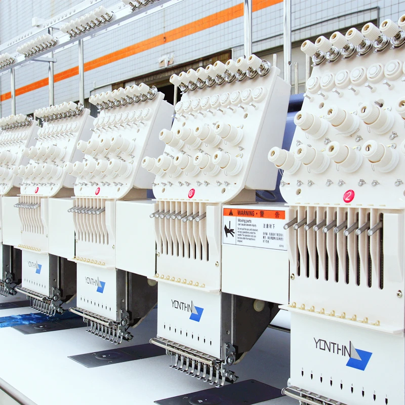 Yonthin High Speed Industrial Multi Head Flat Sequin/ Chenille/Cording Embroidery Machine Computerized for Garment Clothes