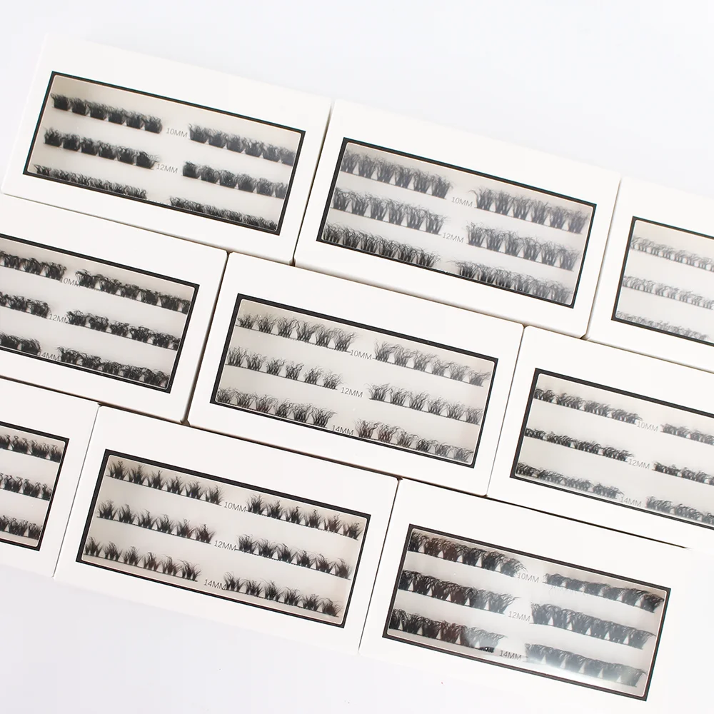 ZMLASHEE 2025 NEW wool roll cluster lash kit Private label High quality wool curly diy lashes extension kit with bond and seal