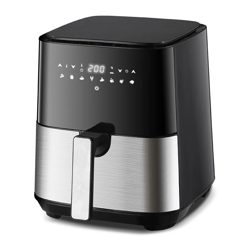 OEM 5L новый дизайн цифровой фритюрницы с выдвижным ящиком из нержавеющей стали Freidora De Aire Sin Aceite