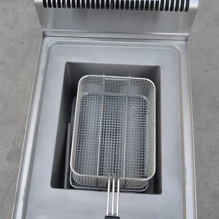 
Commercial Gas Oil Double Cylinder Deep Fryer 10L 