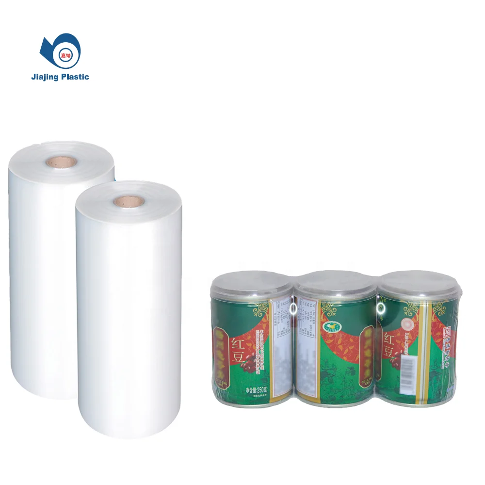 polyethylene industrial full automated  heat shrink plastic wrap film print uv resistant