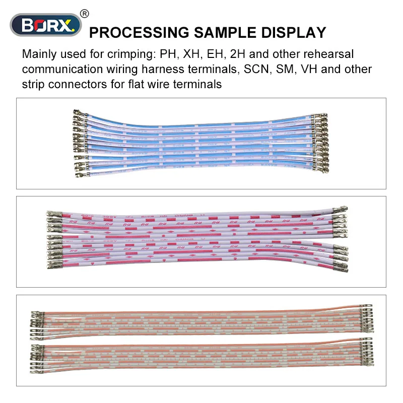 Double head ribbon cable terminal machine Automatic FPC wire crimping machine PH VH Dupont terminal connect flat crimp equipment