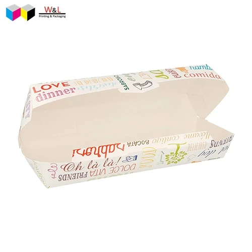 PE coated food grade waterproof ice cream paper churros boat tray