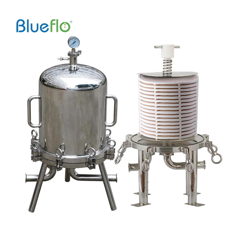 Darlly factory manufacturer 304 stainless steel filter housing Liquid filtration High pressure with depth stack filter cartridge