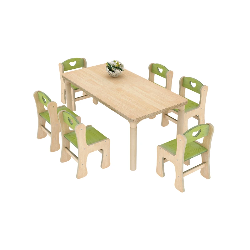 Kindergarten Table and Chair Kids Rectangular table Preschool Furniture Children Desk And Chair Kids School Furniture