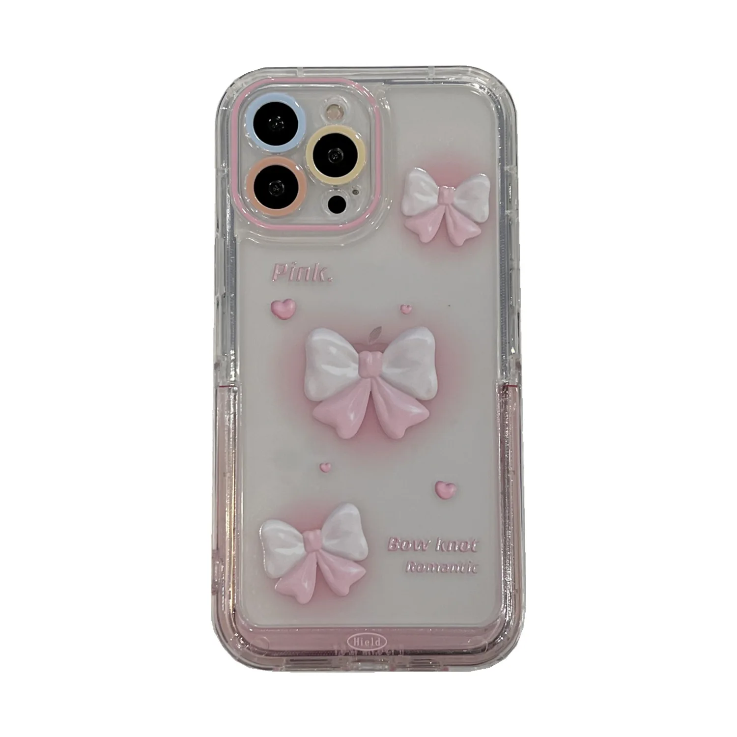 Pink Bow Holder Phone case Anti-fall Shockproof Silicone Case Suitable for iphone 12 13 14 pro max 11 11 plus