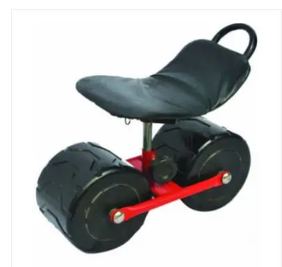 Adjustable seat rolling garden cart outdoor gardening planting trolley steady