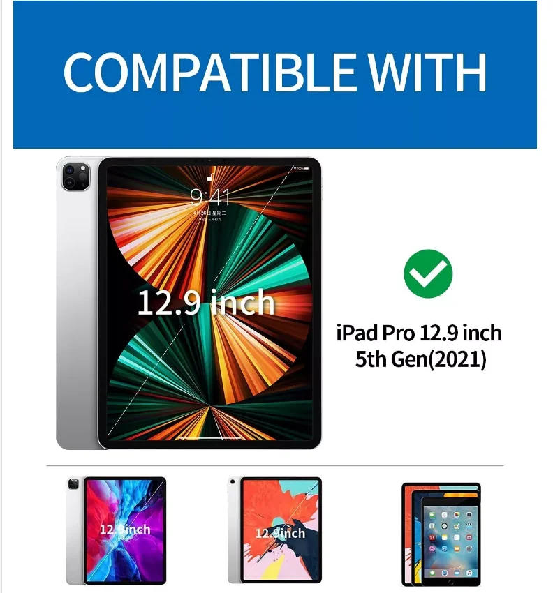 Touchpad BT Keyboard Case with Pencil Holder for ipad Pro 12.9 inch Wireless Keyboard Case for Ipad Pro 12.9 2021 2020 2018