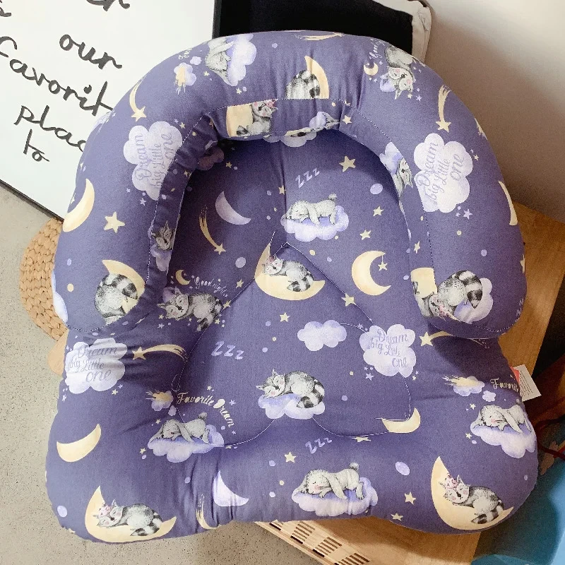 Jumon Factory Custom Baby Pillow With Removable Pillowcases Neck Support Cushion U-Shaped Soft Cartoon Newborn Baby Lying Pad