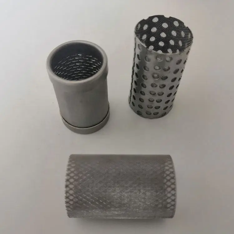 Stainless Steel Woven Wire Mesh Strainer Filter Screen Bucket Chinese Manufacturer Pipe Strainer
