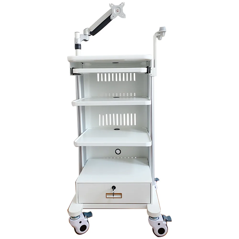 Mobile Workstation Medical Hospital Computer Cart Nursing Laptop Trolly, Laptop Cart