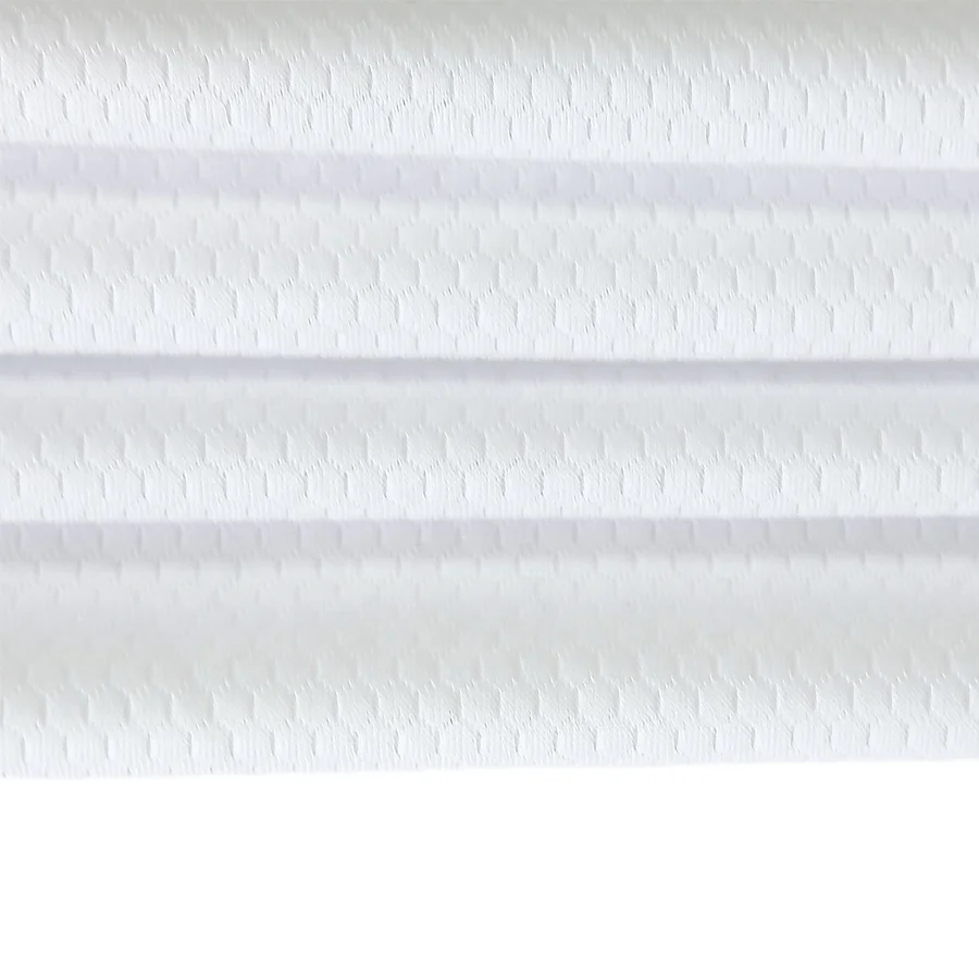 Wholesale Of New Materials Fast Dry Honeycomb 100%Polyester  White Fabric Mesh Fabric For Ball Sports T-shirts Sublimation