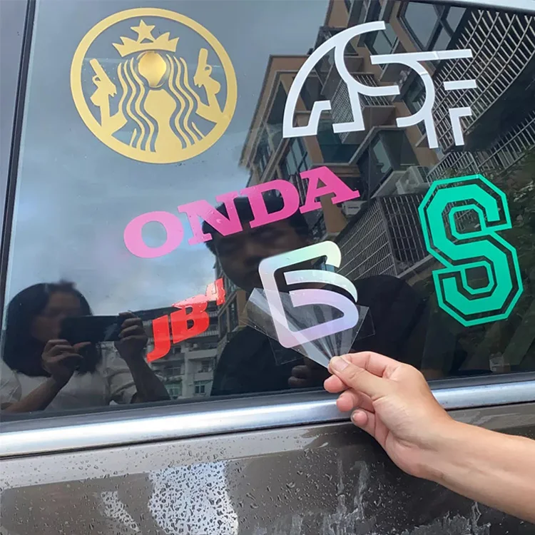 Custom Outdoor Use Removable Logo Letter Die Cut Vinyl Transfer Car Window Decal Custom Car Stickers