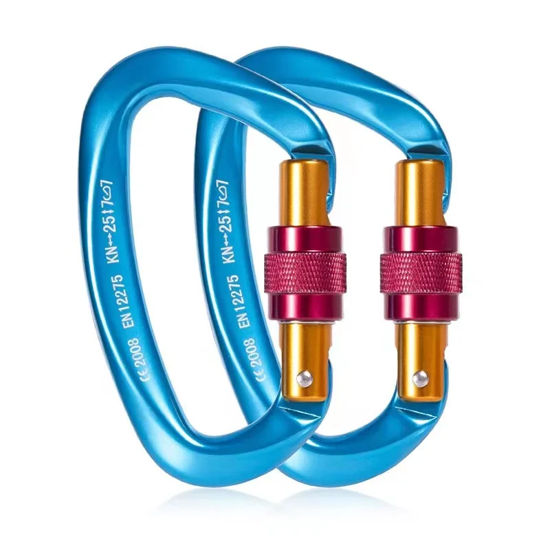 High quality aviation aluminum mountaineering buckle Light Mountaineering hook Colorful Mountaineering carabiner