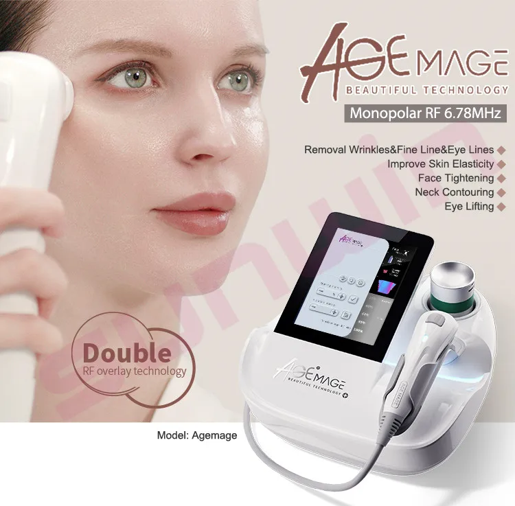 New 2024 Agemage 6.78mhz Energy Output Thermal Monopolar Rf Radiofrequency Face Eye Probes Skin Rejuvenation Machine