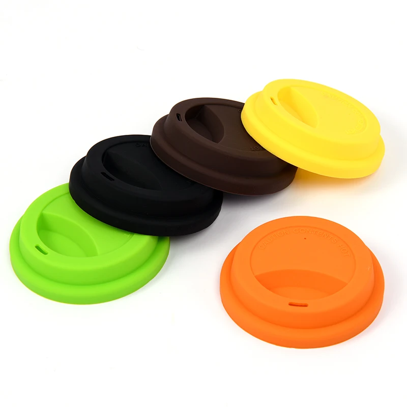 Custom silicone rubber dome universal reusable coffee cup lid cover
