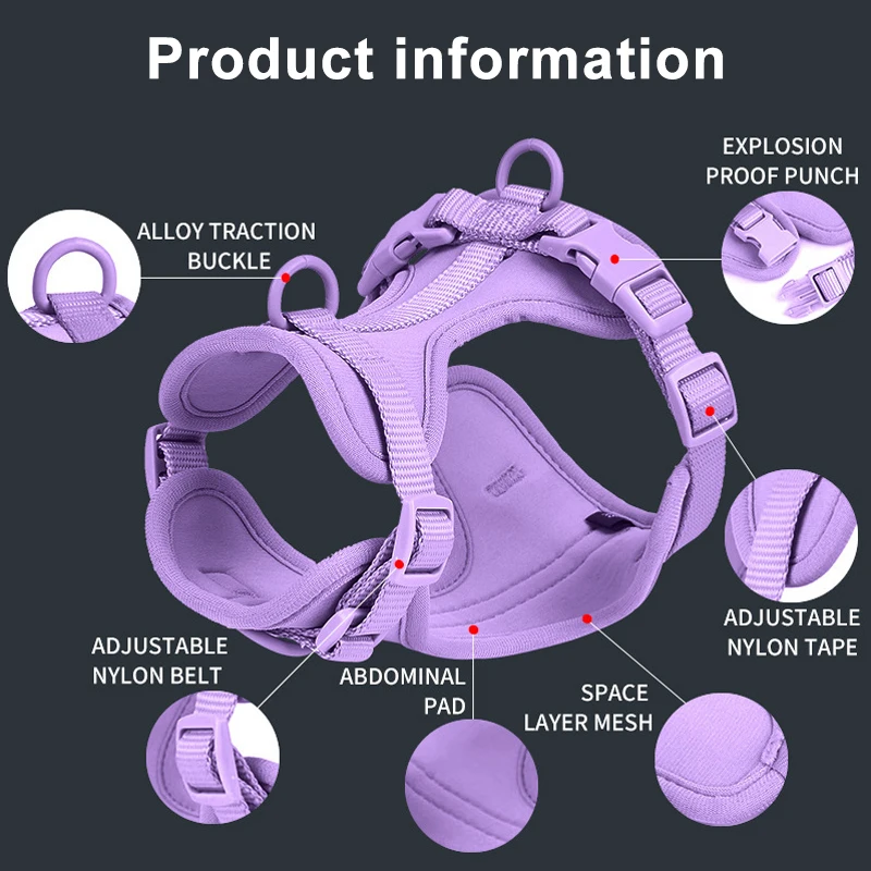 Gacent Pet Product Factory Customizable New Green Soft Padded Luxury Pet Harness & Waterproof dog Leash