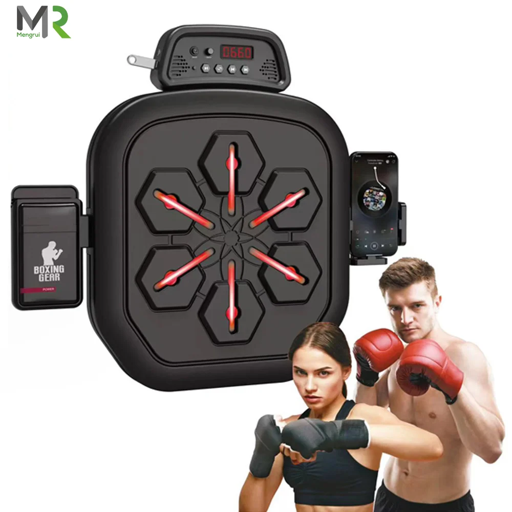 Wholesale Bluetooth Led Lighted smart music Boxing Machine Gloves Reaction Target Boxing Practice Equipment for Children and Adu