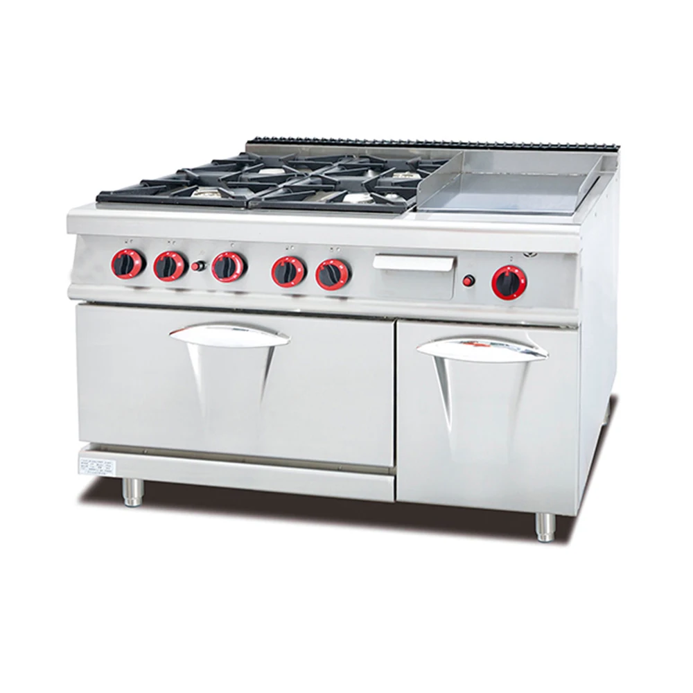 High Efficiency Commercial Kitchen Professional Manufacturer 6 Burners Flat Top Gas Stove