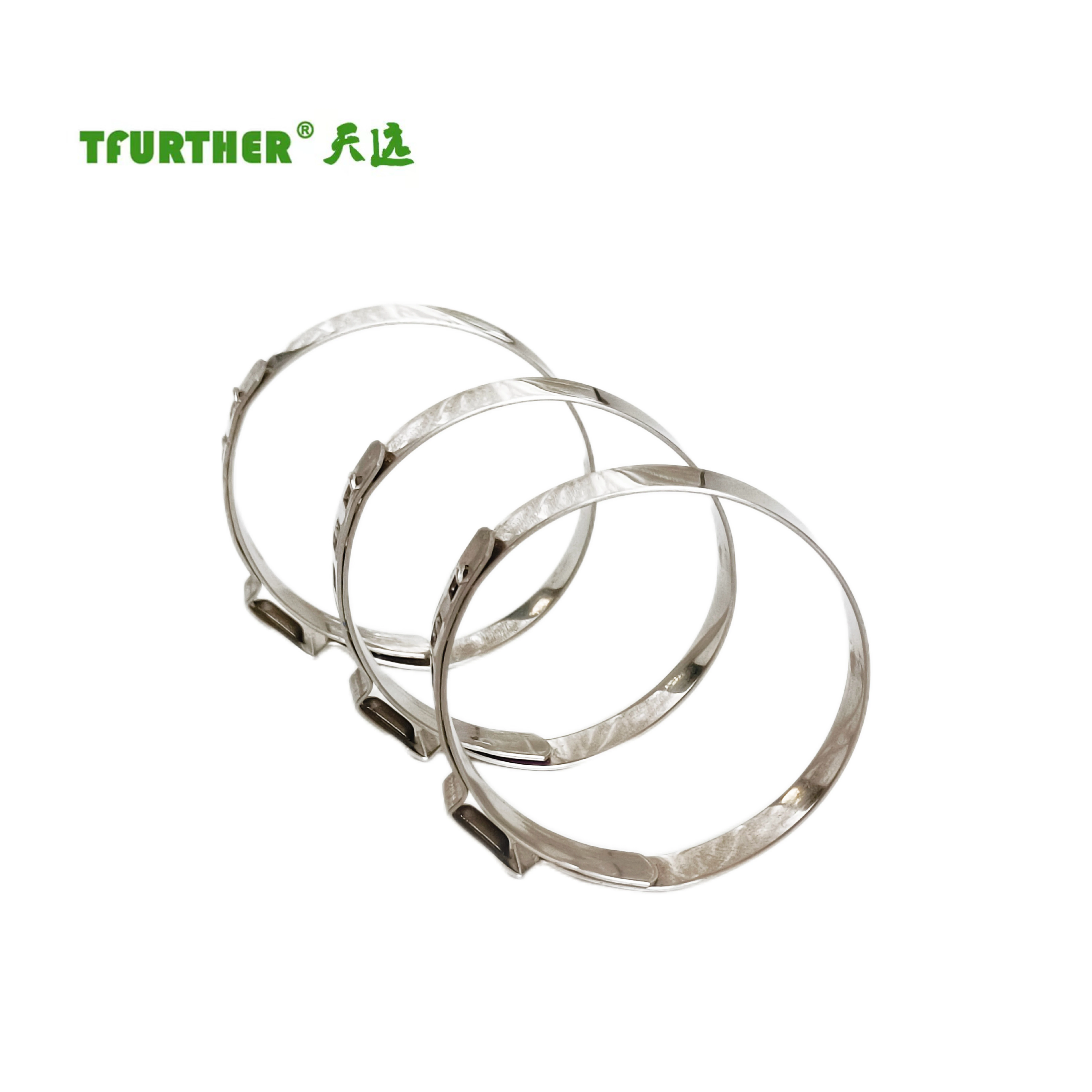 Hot selling 304 pipe fittings  hose clamps stainless steel single ear transmission hose clamps