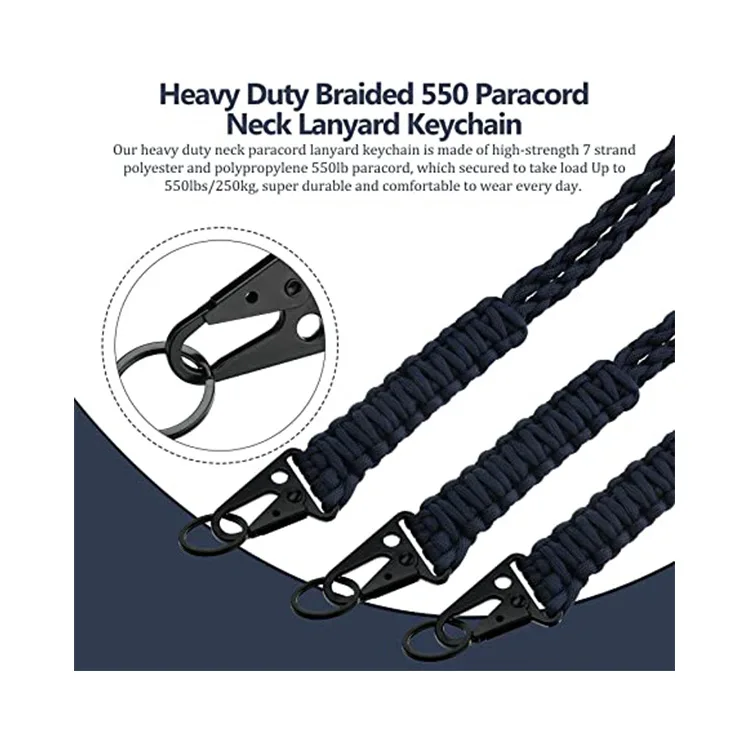 Keychain Lanyard Custom 550 Paracord Phone Lanyard With Fast Release Buckle Handmade Outdoors Custom Keychain Lanyard