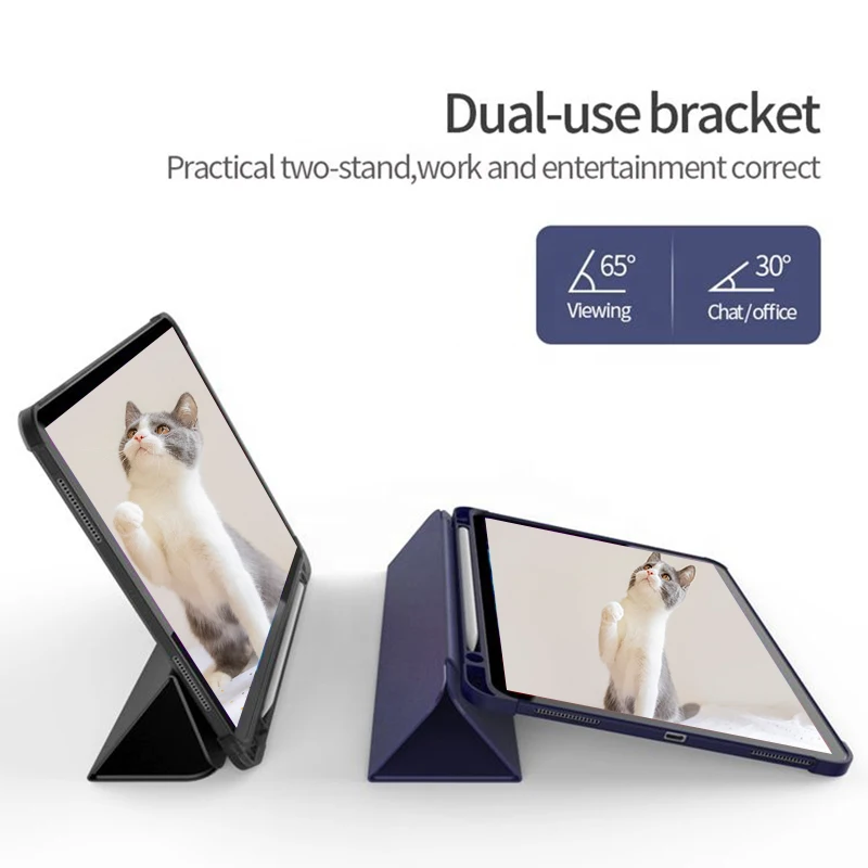 Trifold PU Leather Tablet Case Shockproof Folding Tab Cover For iPad Case Air 4/iPad Air 5 case 10.9 inch