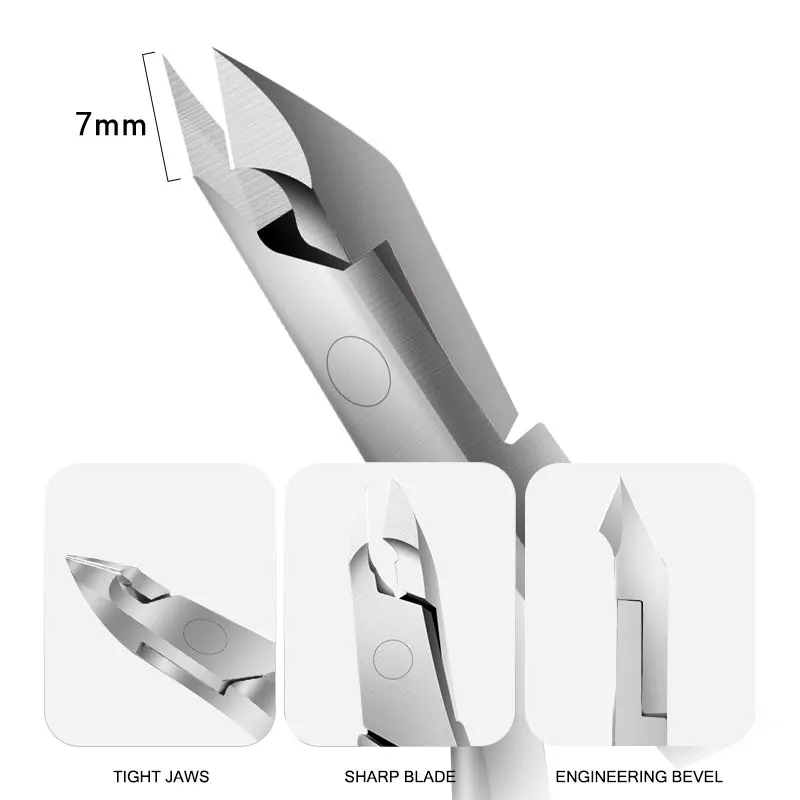 Beauty tool factory customized nailclippers stainless steel golden cuticle clipper wholesale Vietnam cuticle nipper full jaw7mm