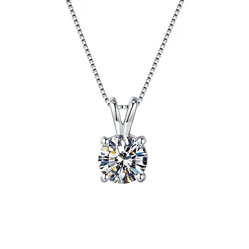 platinum jewelry necklace pt950 18k white gold moissanite prix par carat luxury queen jewelry necklace quick delivery